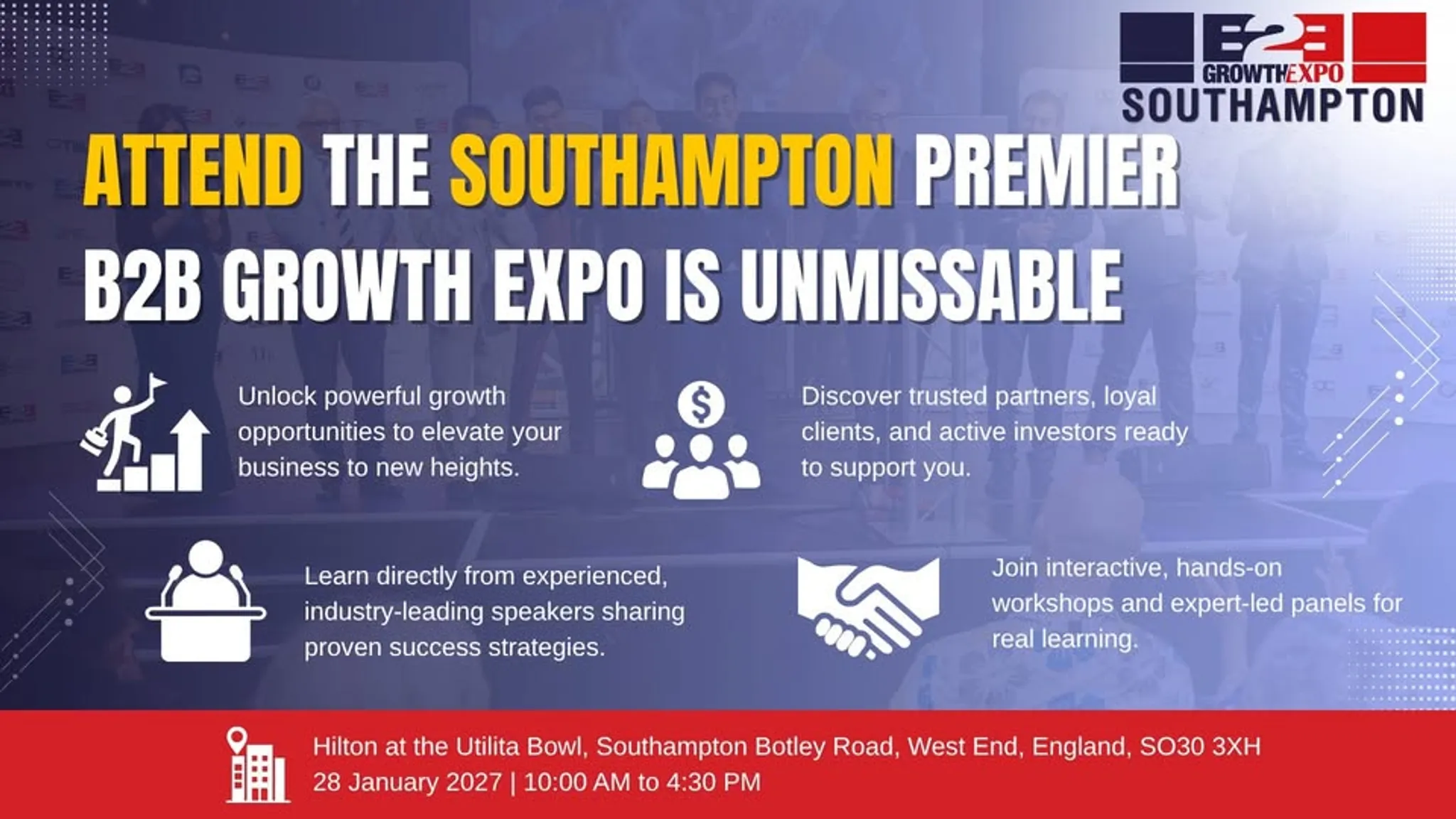 Southampton B2B Growth Expo 2027 | Book Your Visitor Ticket At B2B Show